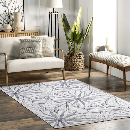 Nuloom Emilia Tropical Machine Washable Reverisble Area Rug 4ft x 6ft NHSD07A-406